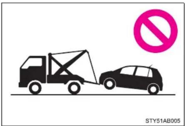 TOYOTA Yaris (2010) - Towing with a sling-type truck - 1