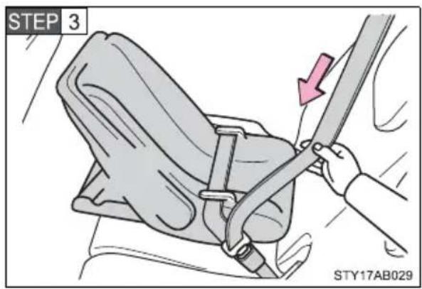 TOYOTA Yaris (2010) - ■ Rear facing — Infant seat/convertible seat - 3
