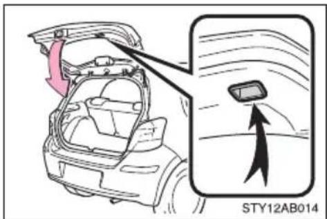 TOYOTA Yaris (2010) - ■When closing the back door - 1