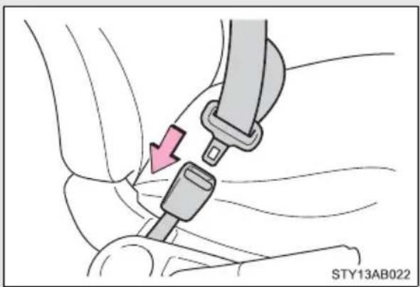 TOYOTA Yaris (2010) - ■Fastening and releasing the seat belt - 1