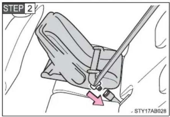 TOYOTA Yaris (2010) - ■ Rear facing — Infant seat/convertible seat - 2