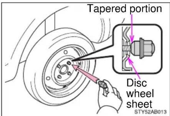 TOYOTA Yaris (2010) - Installing the tire - 3