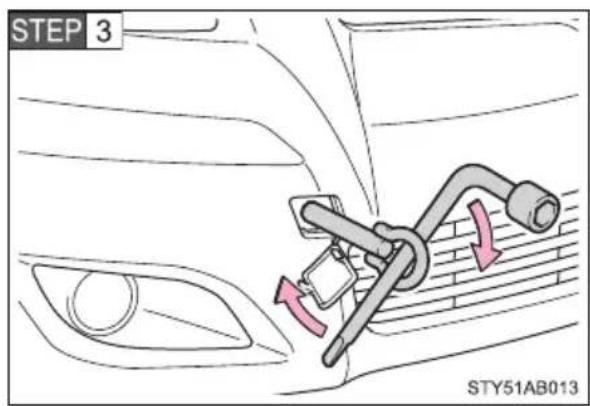 TOYOTA Yaris (2010) - Installing towing eyelet - 3