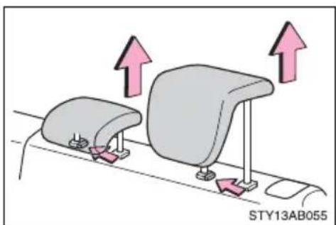 TOYOTA Yaris (2010) - ■Removing the head restraints - 3