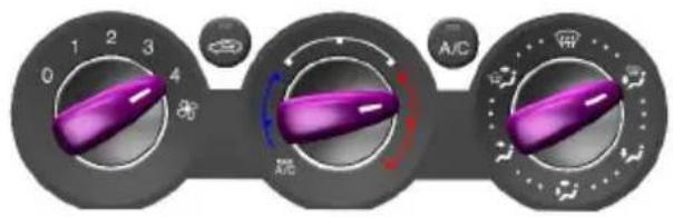 FORD Galaxy (2011) - Recommended settings for heating - 1