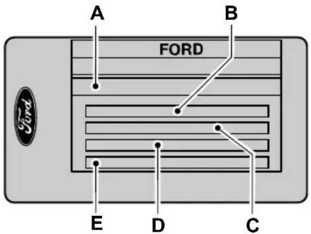 FORD Mondeo (2007) - VEHICLE IDENTIFICATION PLATE - 1