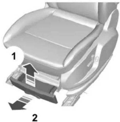 FORD S-Max (2012) - Under seat storage compartment - 1
