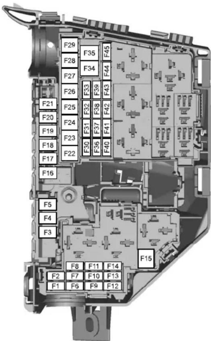 FORD S-Max (2012) - Engine compartment fuse box - 1