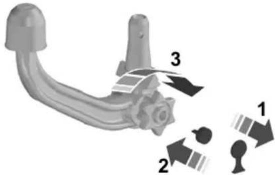 FORD S-Max (2012) - Unlocking the tow ball arm mechanism - 1