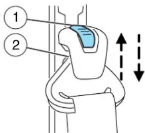 FORD Transit (2011) - Front safety belt height adjustment - 1