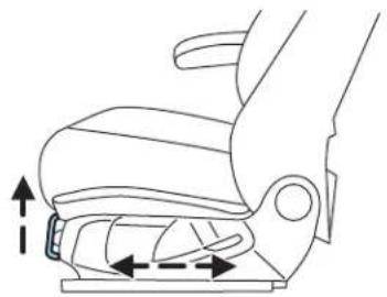 FORD Transit (2011) - Adjusting the front manual seat - 3