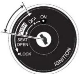 YAMAHA Cygnus 125 (2000) - To open the seat - 1