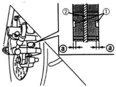 YAMAHA JOG 50R (2004) - Checking the front brake pads and rear brake shoes - 1