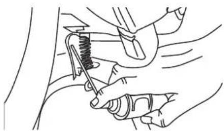YAMAHA JOG 50R (2004) - Checking and lubricating the centerstand - 1