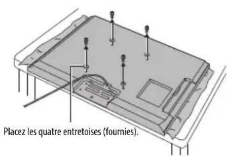 Placez les quatre entretoises (fournies).