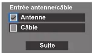 Entrée antenne/câble Antenne Câble Suite