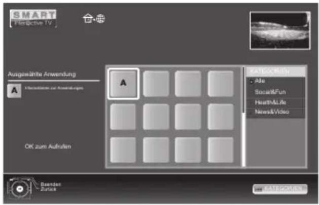 GRUNDIG 26 VLE 8200 SL - Internet Applikation anwählen - 1