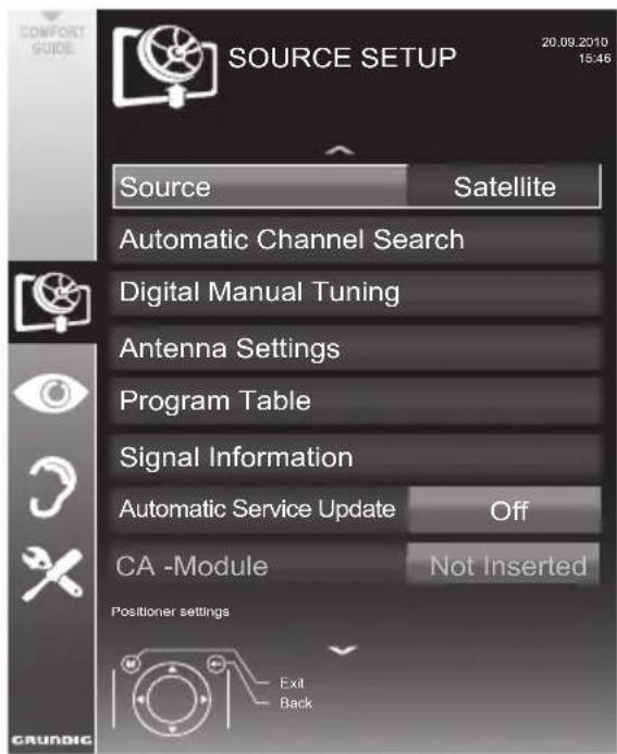 GRUNDIG 22 VLE 8220 SG - Searching for digital television channels from a satellite automatically - 1