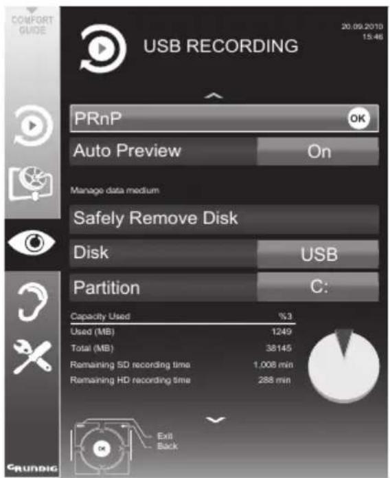 GRUNDIG 40 VLE 8270 SL - Selecting the menu - 1