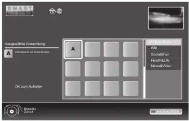 GRUNDIG 40 VLE 8270 SL - Internet Applikation anwählen - 1