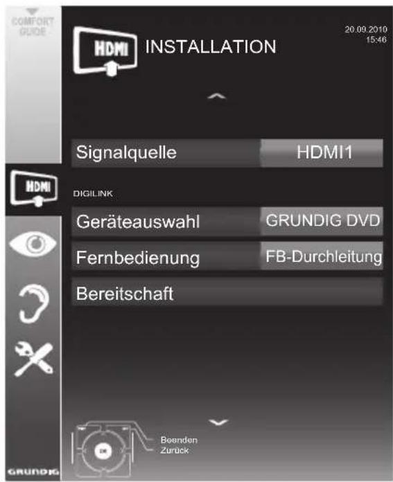 GRUNDIG 46 VLE 6220 DF - Gerätesteuerung - 1