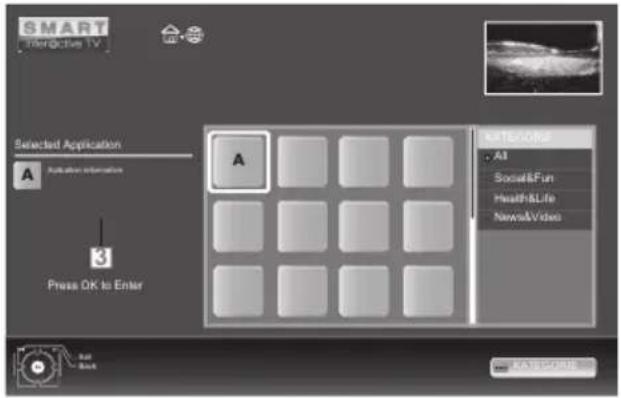 GRUNDIG Fine Arts 40 FLE 9170 SL - Selecting internet applications - 1