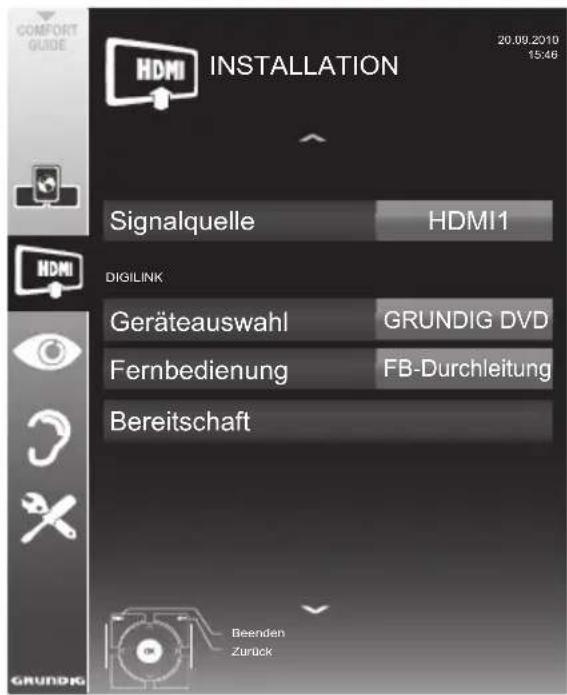 GRUNDIG Fine Arts 40 FLE 9170 SL - Gerätesteuerung - 1