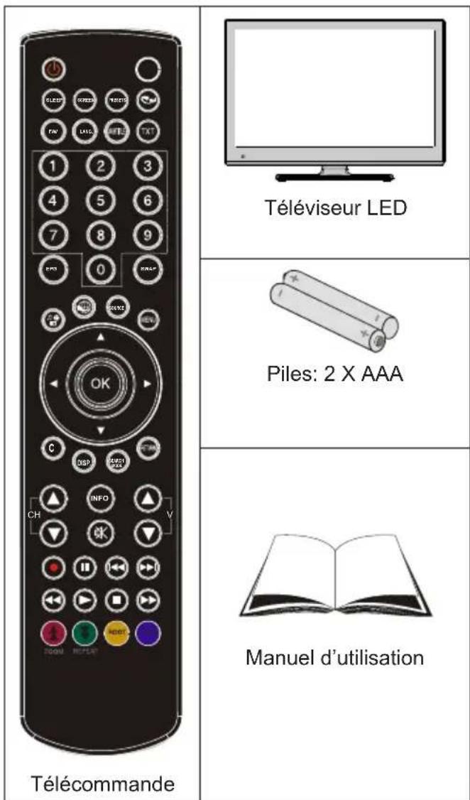 SALORA 24LED7105CD - Contenu du carton - 1