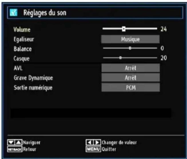 SALORA 24LED7105CD - Configuration des réglages sonores - 1