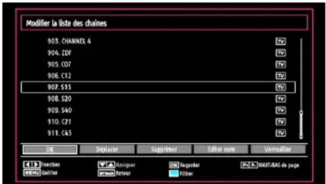 SALORA 24LED7105CD - Gestion des chaînes : Liste des chaînes - 2
