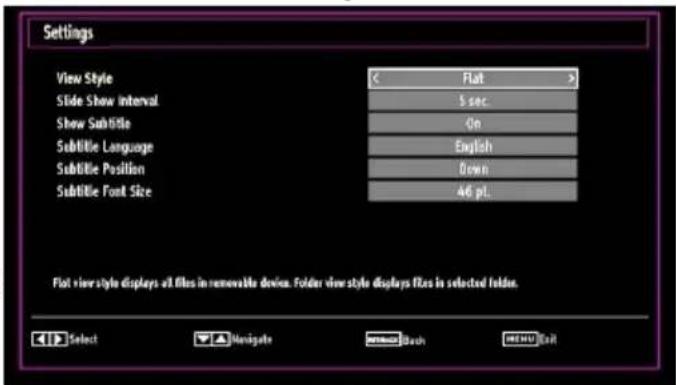 SALORA 24LED7105CD - Media Browser Settings - 1