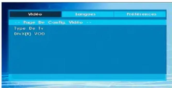 SALORA 24LED7105CD - Page de configuration vidéo - 1