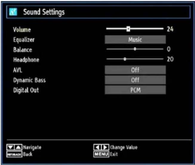 SALORA 24LED7105CD - Configuring Sound Settings - 1