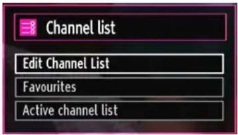 SALORA 24LED7105CD - Managing Stations: Channel List - 1