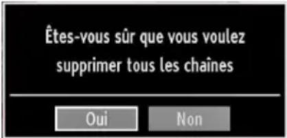 SALORA 24LED7105CD - Effacer la liste des chaînes (\*) - 1