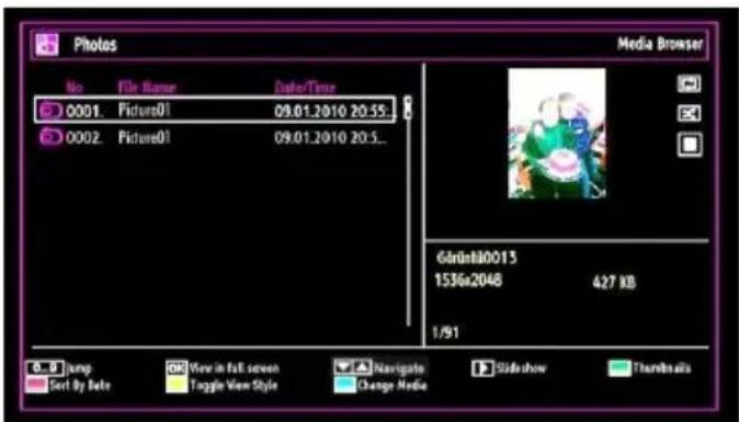 SALORA 24LED7105CD - Viewing Photos via USB - 1