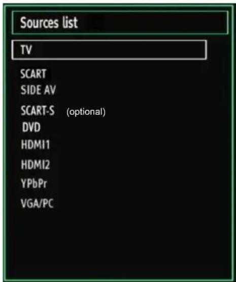 SALORA 32LED7105CD - Input Selection - 1