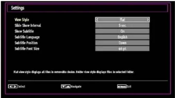 SALORA 32LED7105CD - Media Browser Settings - 1