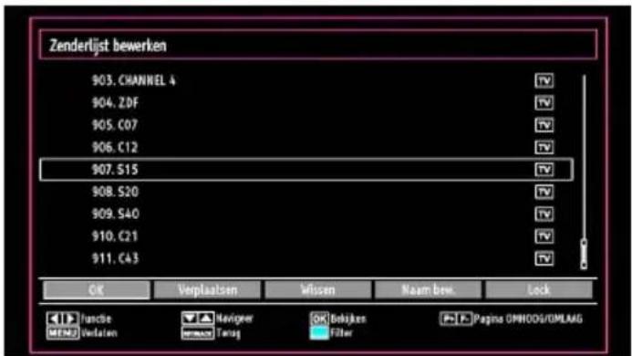SALORA 32LED7105CD - De zenderlijst beheren: - 1