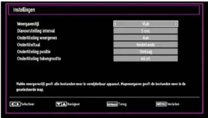 SALORA 32LED7105CD - Media browser instellingen - 1
