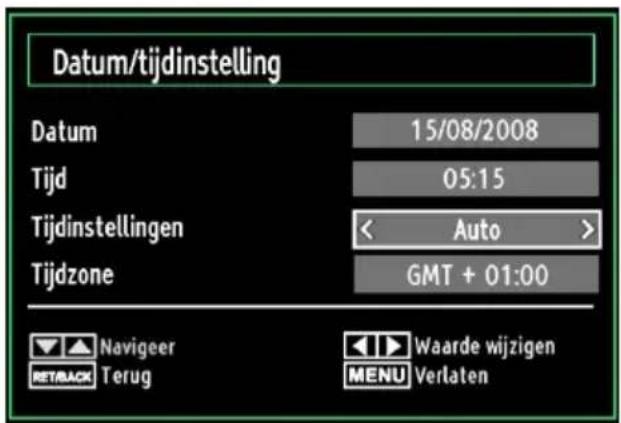 SALORA 32LED7105CD - De datum-/tijdsinstellingen configureren - 1