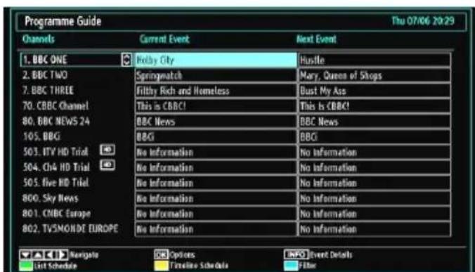 SALORA 42LED7100C - Viewing Electronic Programme Guide (EPG) - 1