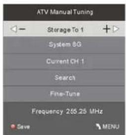 HAIER LET32C600 - 3). ATV Manual tuning (Recherche manuelle de programmes analogiques (ATV)) : - 1