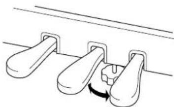 YAMAHA Clavinova CLP-380 - Set the adjuster. - 1
