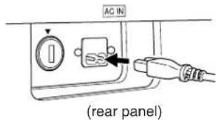 YAMAHA Clavinova CLP-380 - Connect the power cable. - 1