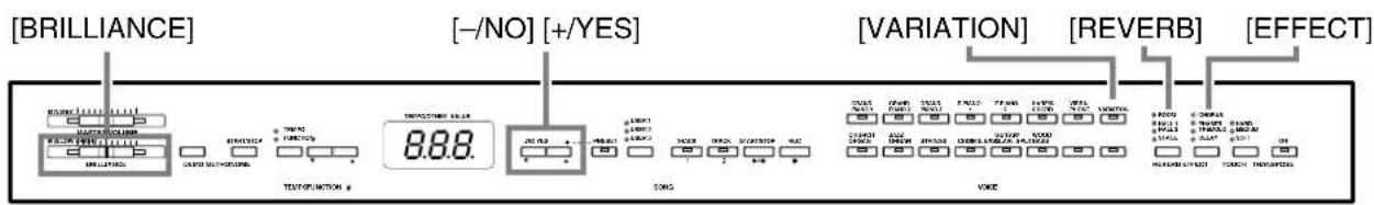 YAMAHA Clavinova CLP-F01 - ■ Adding Variations to the Sound – [VARIATION]/[BRILLIANCE]/[REVERB]/[EFFECT] - 1