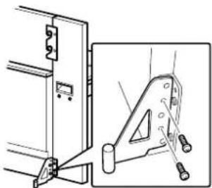 YAMAHA Clavinova CLP-F01 - Attach the fall-prevention bracket. - 1