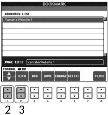 YAMAHA Clavinova CVP-405 - Opening a Bookmarked Page - 1