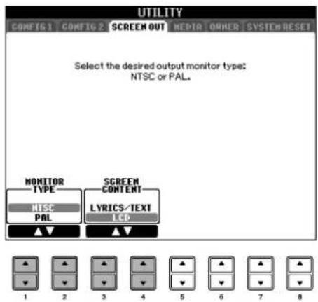 YAMAHA Clavinova CVP-405 - Video out settings (CVP-405) - 1