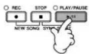 YAMAHA Clavinova CVP-405 - Press the SONG [PLAY/PAUSE] button to start playback. - 1